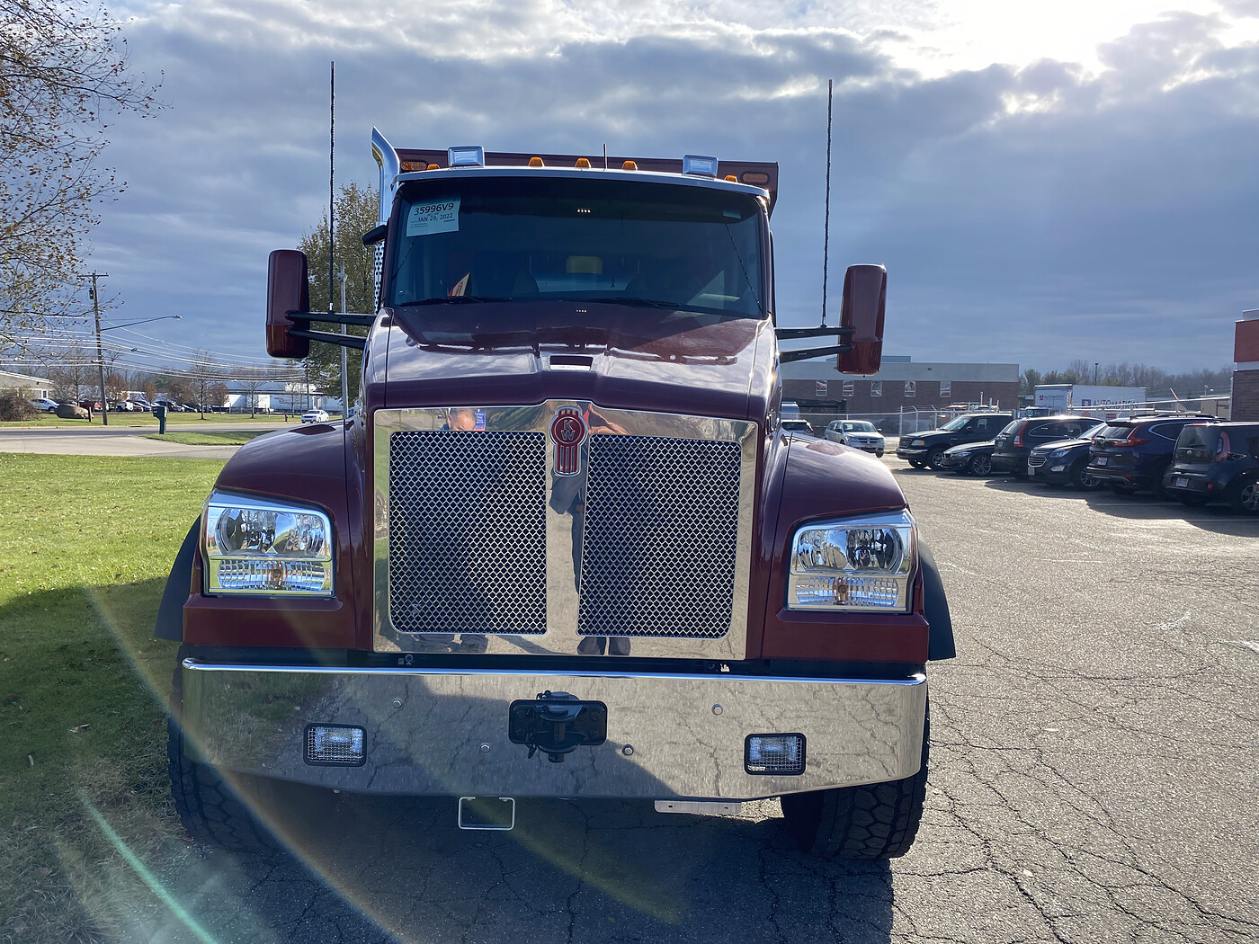 One Way Enterprise maroon Kenworth dump truck, Houston